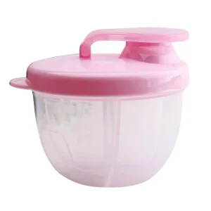 3-compartment Pink Rotating Milk Powder Container